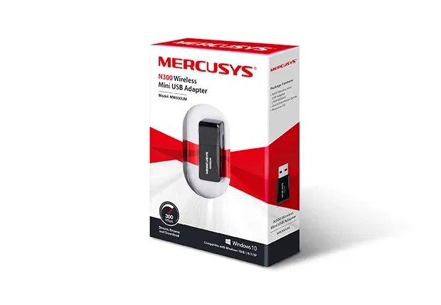 Adaptador Mercusys inalámbrico MW300UM Mini USB