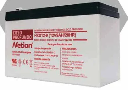 Batería Ciclo Profundo 12V9AH Bateria VRLA - AGM Ciclo Profundo