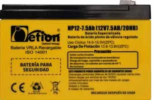 Batería Netion SLM 12VDC 7.5AH CCTV