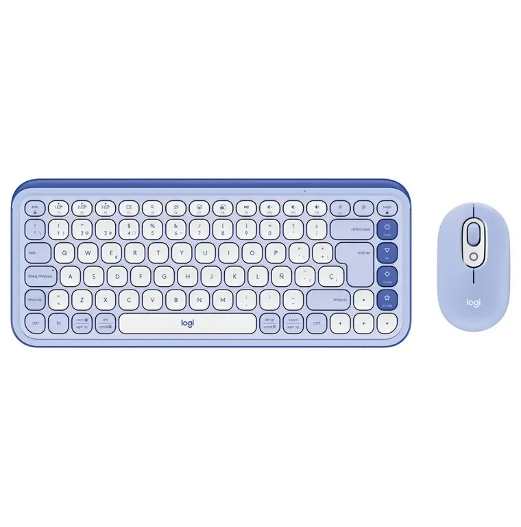 Combo Logitech POP ICON Bluetooth, Lila/Blanco Crudo