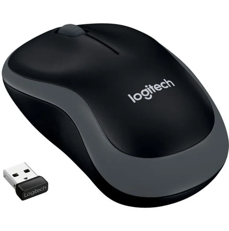 Mouse Logitech Inalámbrico M185 Gris/Negro