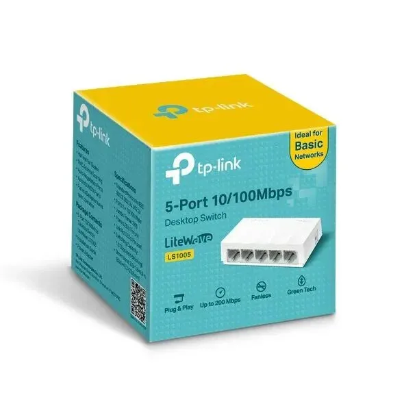 Switch de Escritorio de 5 Puertos 10/100Mbps