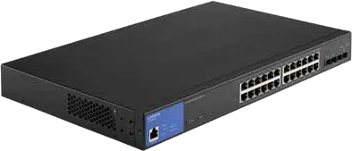 Switch Gigabit PoE+ Administrado 24 Puertos con 4 Enlaces Ascendentes SFP De 10 G y 410 W