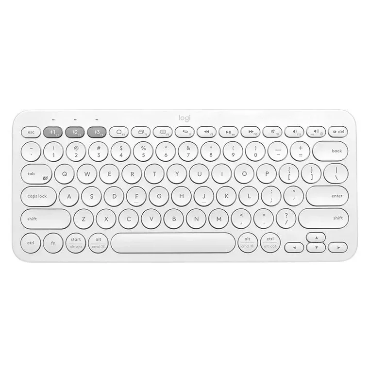 Teclado Logitech PEBBLE Keys 2 K380 Blanco Bluetooth