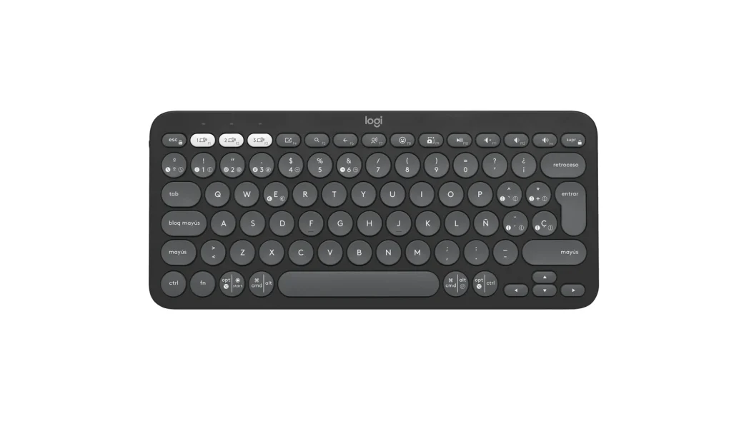 Teclado Logitech PEBBLE Keys 2 K380 Grafito Bluetooth
