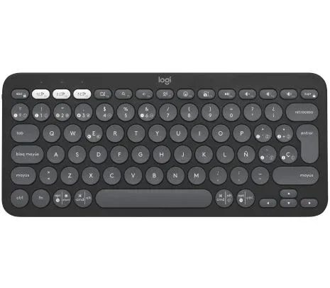 Teclado Logitech PEBBLE Keys 2 K380 Graﬁto Bluetooth